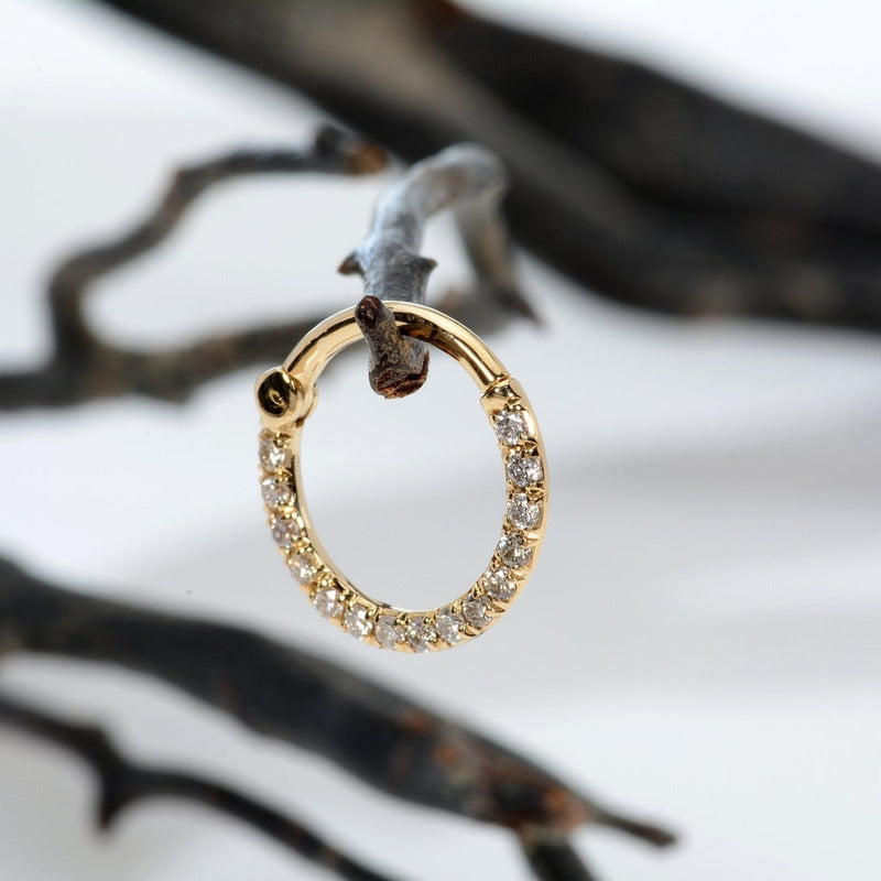 Piercing Nariz Ouro Diamante Daith Septo Helix Nostril