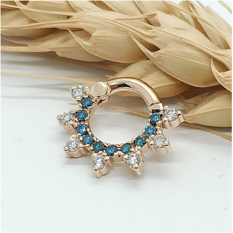 Piercing Nariz Ouro Diamantes Daith Septo Helix Nostril