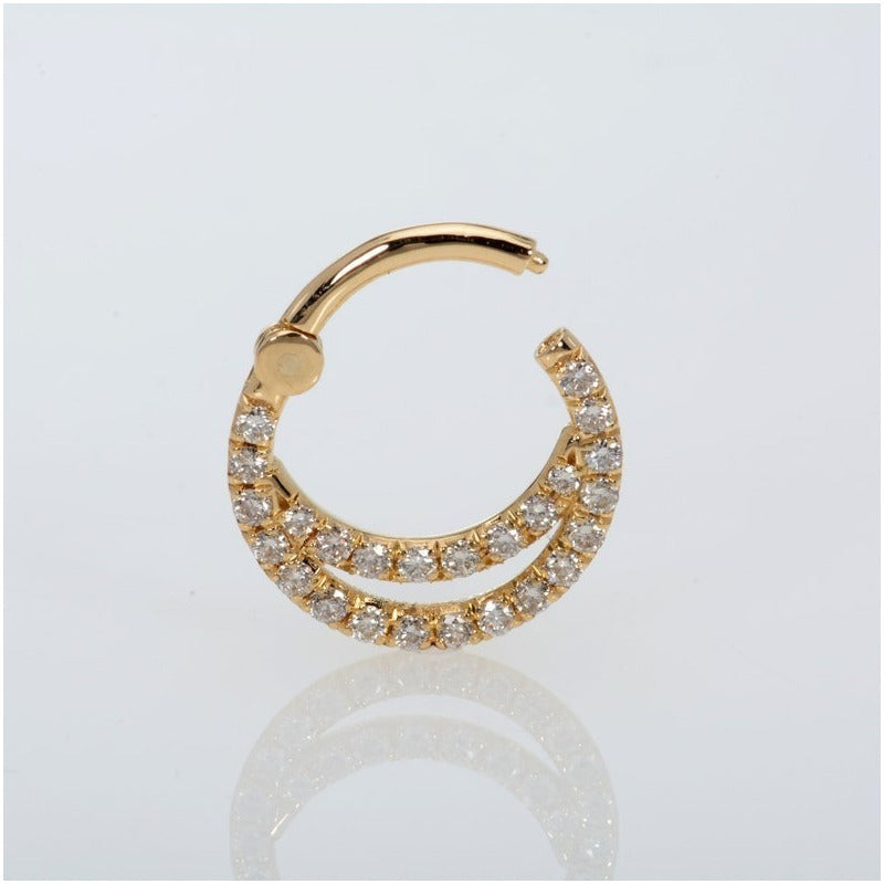 Piercing Nariz Ouro Diamantes Daith Septo Helix Nostril