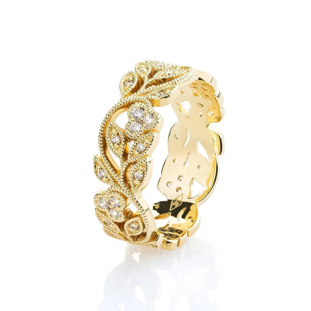 Anel Aliança de noivado de casamento ouro 18k diamante | New | diamante, yellow | AUREA FINE JEWELRY