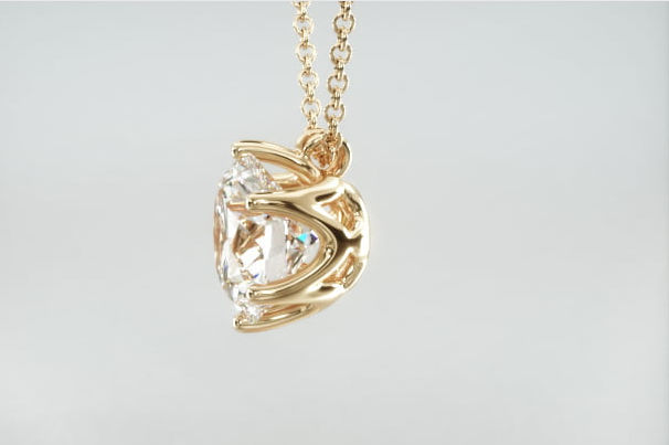 Colar Corrente Feminina Ouro18k Solitario Diamante Luxo 100 pontos