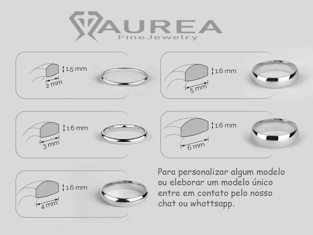 Aliança de noivado casamento ouro 18k Gramas 5 mm tradiction