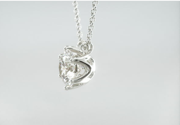 Colar Corrente Feminina Ouro18k Solitario Diamante Luxo Vieiras 70 pontos