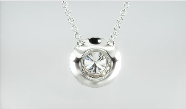 Colar Corrente Feminina Ouro18k Solitario Diamante Luxo 50pontos