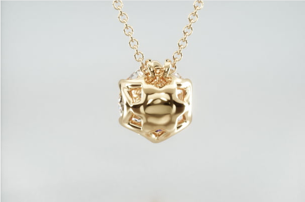 Colar Corrente Feminina Ouro18k Solitario Diamante Luxo 100 pontos