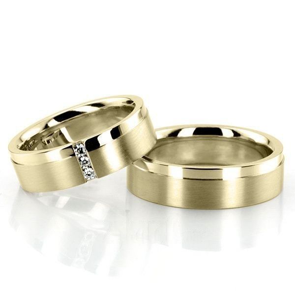 Alianças de casamento noivado ouro 18k diamantes 6mm Mour