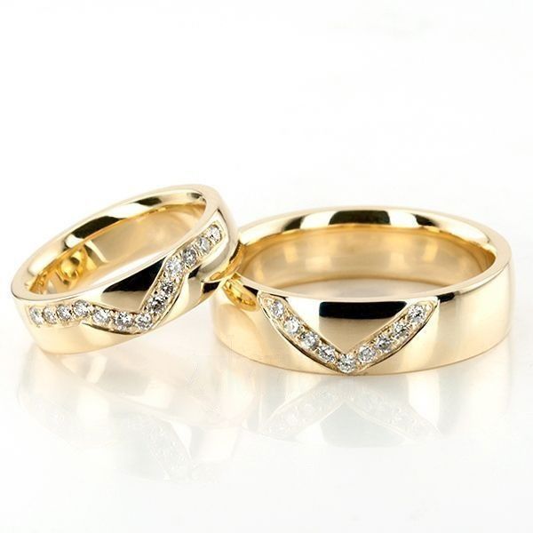Alianças de casamento noivado  ouro 18k diamantes  5mm Milenia