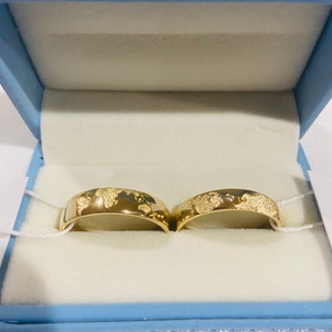 Par de Alianças de casamento noivado ouro 18k diamante Mundi