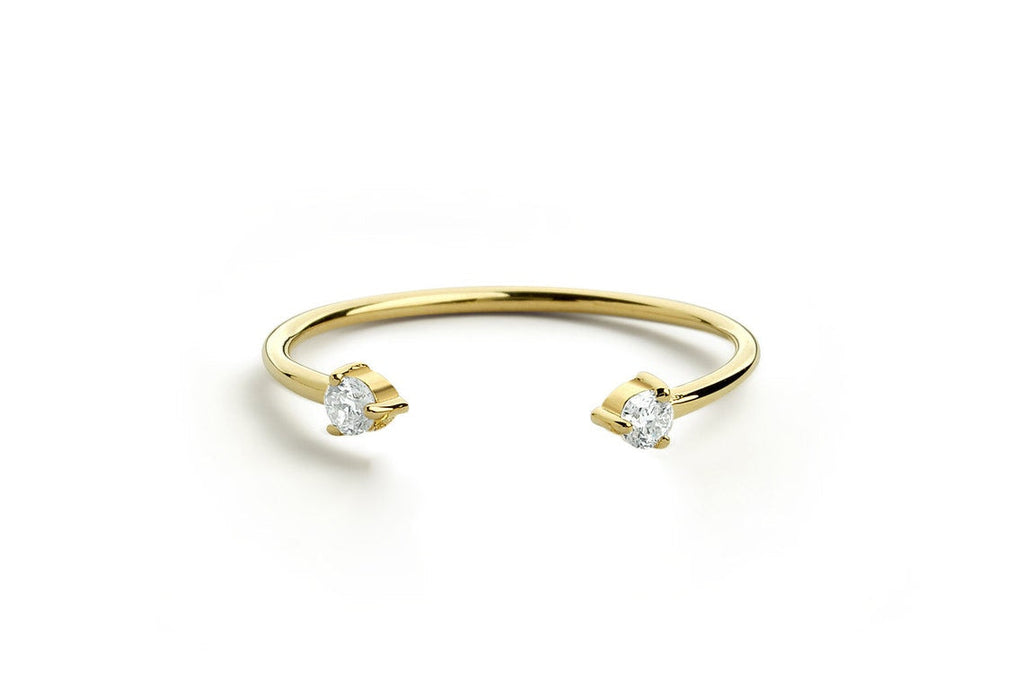Anel  De Diamante  em Ouro 18k De Luxo