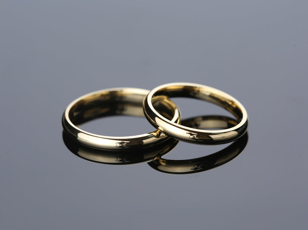 Aliança de noivado casamento ouro 18k 3 gramas 3mm tradiction