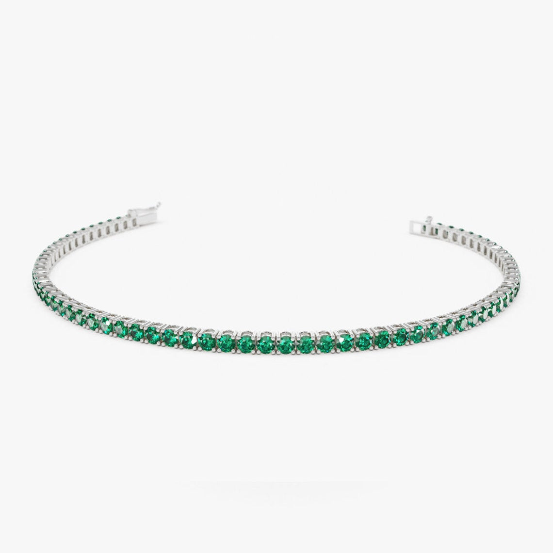 Pulseira de ouro feminina Esmeraldas Riviera