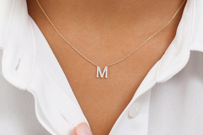 Colar Corrente Inicial Feminino em Ouro Amarelo 18k c/ Diamante