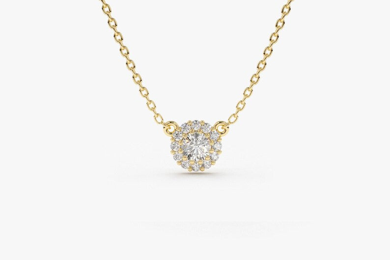 Colar Corrente Cluster Feminina em Ouro Branco 18k c/ Diamante