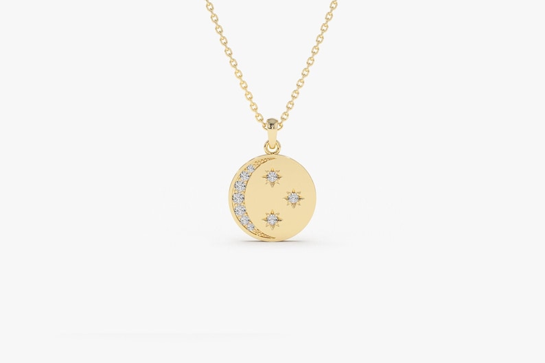 Colar De Lua Corrente Feminina em Ouro Amarelo 18k c/ Diamantes | New | Celestial diamonds, Colares, diamante, yellow | AUREA FINE JEWELRY