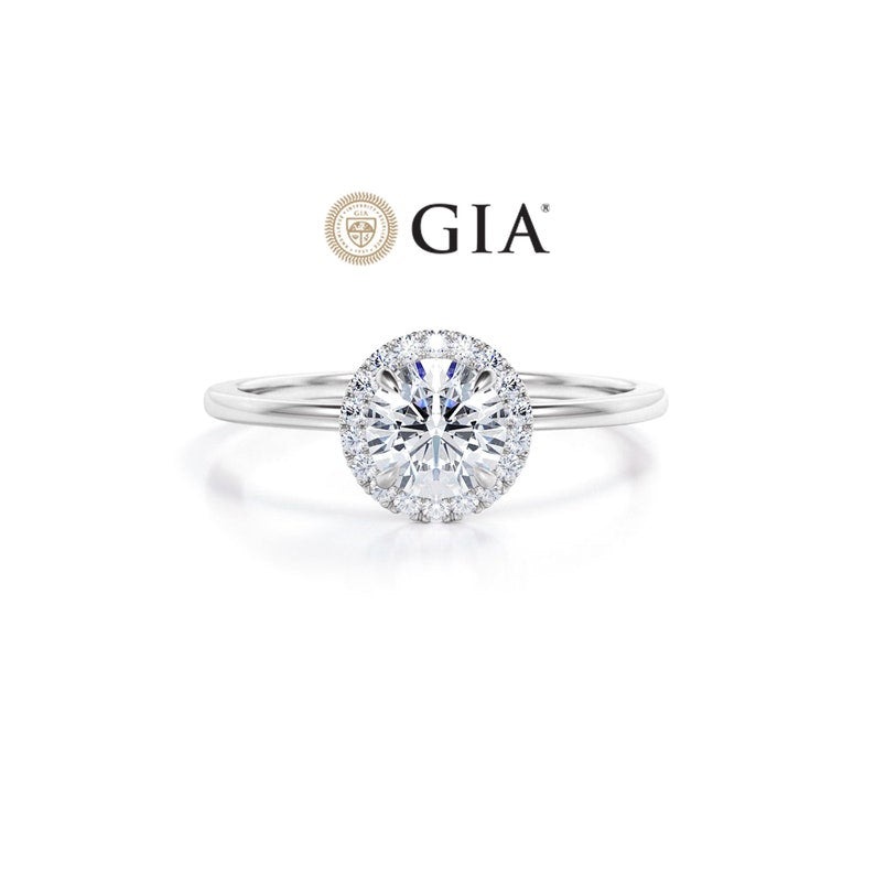 Anel Solitario Redondo De Ouro Branco 18k Diamantes Brilhantes 50pts | New | anel-de-noivado, Anéis, diamante, noivado, white | AUREA FINE JEWELRY