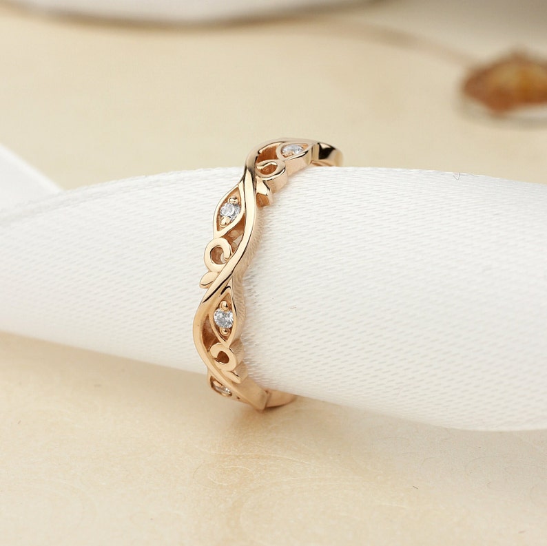 Par de Alianças de casamento noivado ouro 18k diamante Flowers