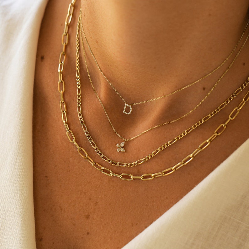 Colar Corrente Inicial Feminino em Ouro Amarelo 18k c/ Diamante