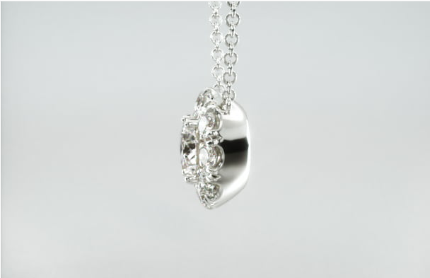 Colar Corrente Feminina Ouro18k Solitario Diamante Luxo 50pontos