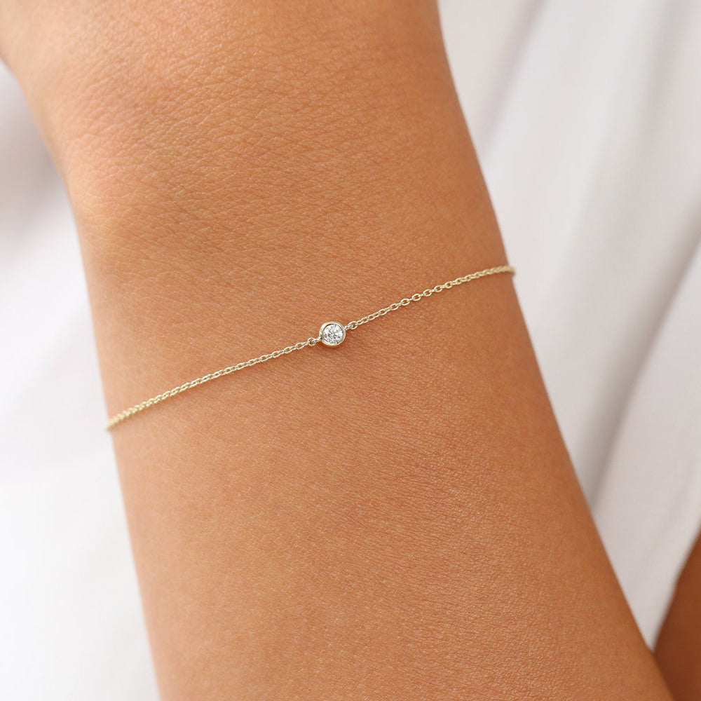 Pulseira Feminina de ouro 18k diamante 5 pt bracelete
