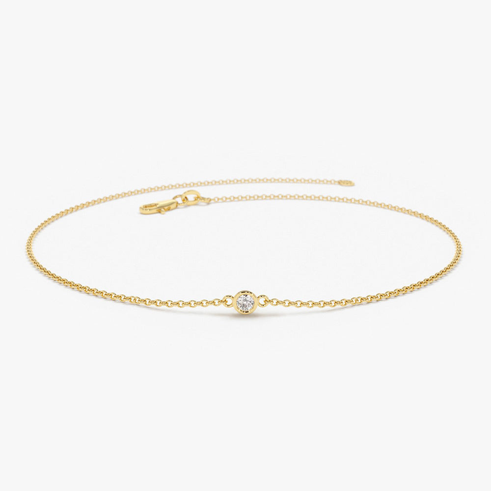 Pulseira Feminina de ouro 18k diamante 5 pt bracelete