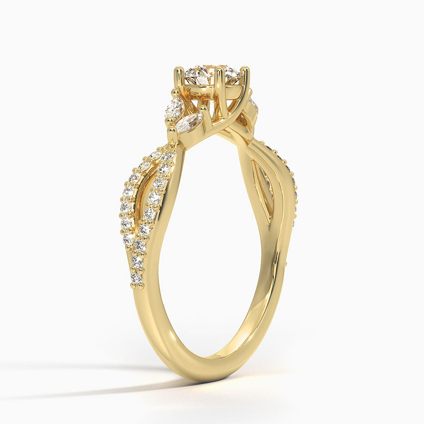 Anel De Noivado Ouro 18k Diamantes Solitario Luxe II