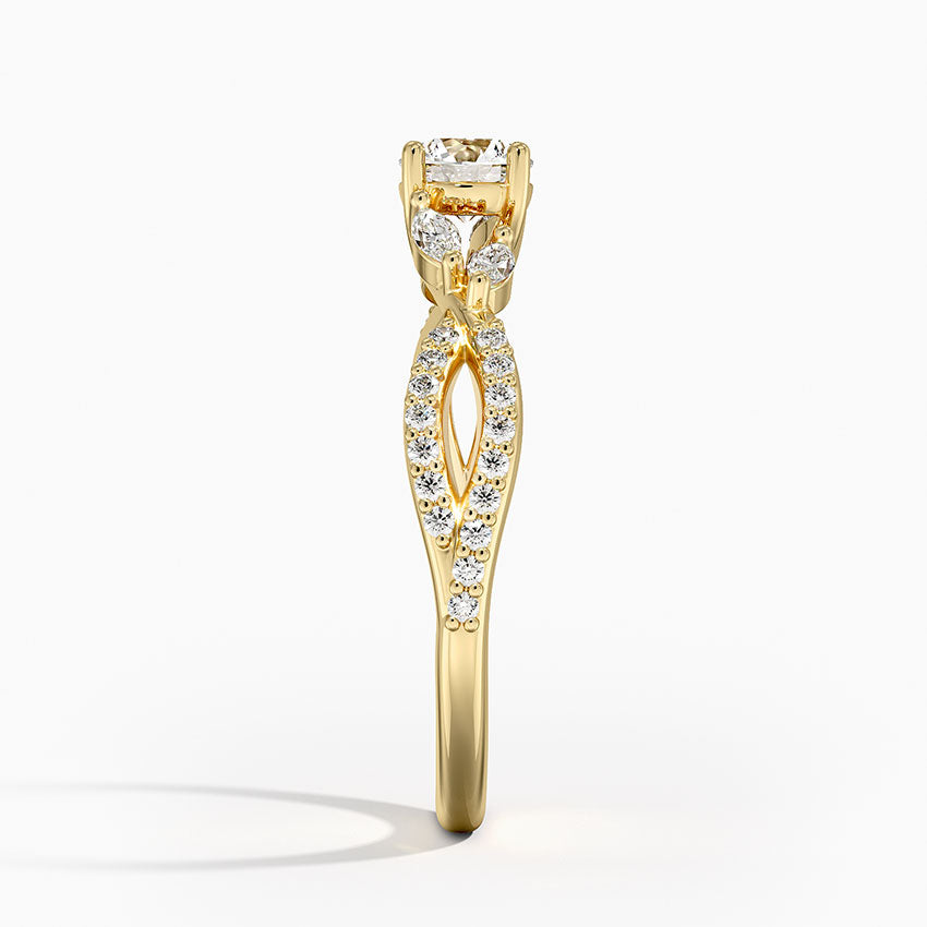 Anel De Noivado Ouro 18k Diamantes Solitario Luxe II