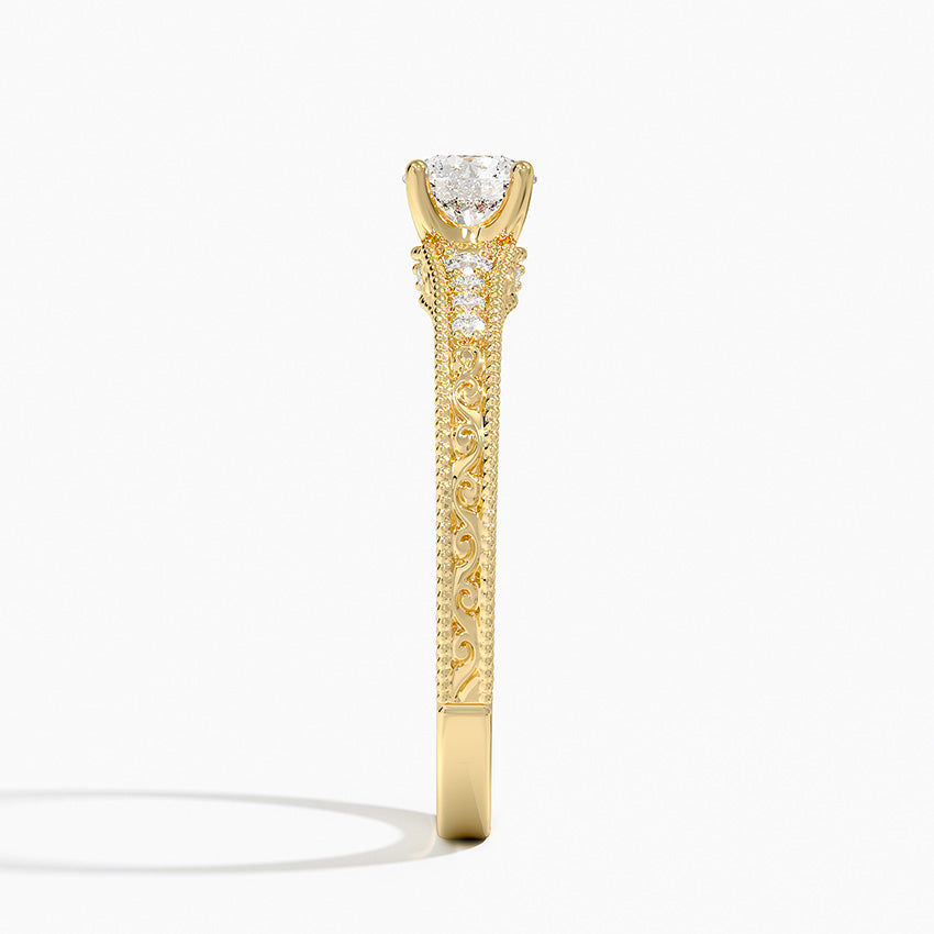 Anel de Noivado Ouro 18k Diamantes Solitário Luxe