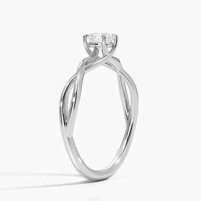 Anel de Noivado Solitário De Diamante Ouro 18k Elegance