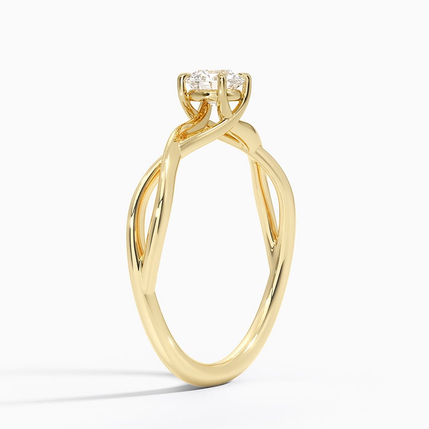 Anel de Noivado Solitário De Diamante Ouro 18k Elegance