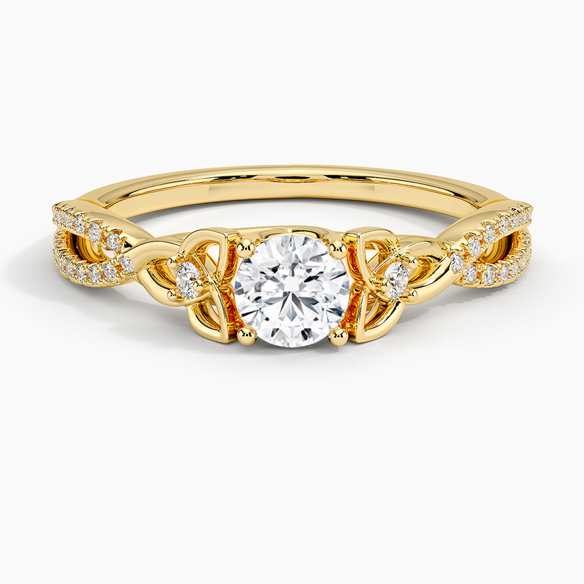 Anel de Noivado Ouro 18k Diamantes Solitário Celtic luxury | New | anel-de-noivado, Anéis, diamante, Diamantes, noivado, pink, promo, white, yellow | AUREA FINE JEWELRY