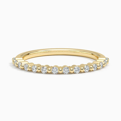 Anel de ouro feminino aparador meia aliança solitario com diamantes | New | Aparadores, diamante, yellow | AUREA FINE JEWELRY