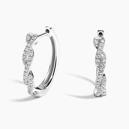 Brinco de ouro argola feminino diamante twist luxo | New | Brincos, diamante, white, yellow | AUREA FINE JEWELRY