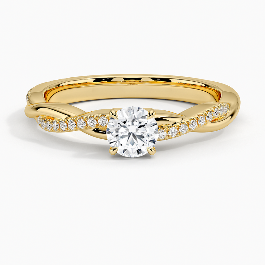 Anel de Noivado Ouro 18k Diamantes Twisted Luxo I | New | anel-de-noivado, Anéis, diamante, Diamantes, noivado, pink, white, yellow | AUREA FINE JEWELRY