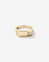 Anel masculino em ouro amarelo 18k com diamantes naturais 0,12 ct - vista principal