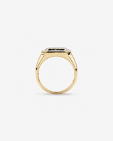 Anel masculino ouro 18k com diamantes naturais 1,00 ct - vista lateral