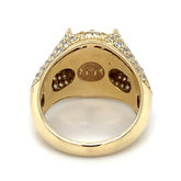 Anel masculino em ouro amarelo 18k com diamantes naturais 3,53 ct – vista interna