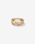 Anel masculino em ouro amarelo 18k com diamantes naturais 0,15 ct
