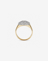 Anel masculino em ouro amarelo 18k com diamantes naturais 1,00 ct - vista do aro