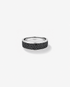 Anel masculino em ouro branco 18k com diamantes naturais negros 1,00 ct - vista frontal