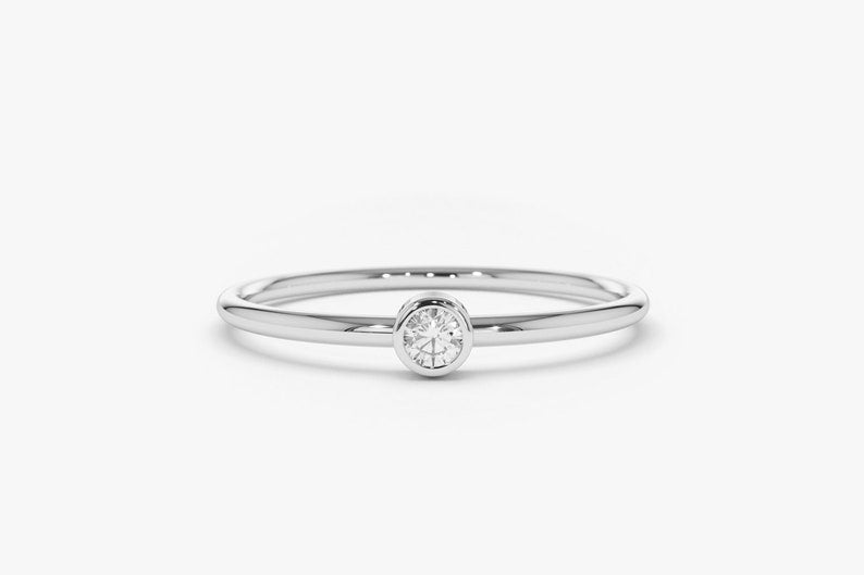 Anel solitário de ouro feminino noivado Diamante