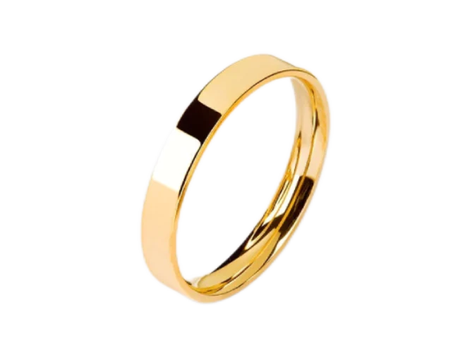 Aliança De Casamento Noivado Ouro 18k 3 Gramas 3 Mm Flat | New | Celestial Diamonds, sem-pedras, yellow | AUREA FINE JEWELRY