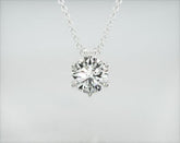 Colar Corrente Feminina Ouro18k Solitario Diamante Luxo Vieiras 50pontos | diamante, white | AUREA FINE JEWELRY