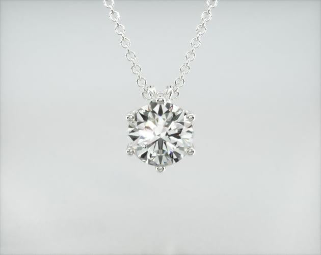 Colar Corrente Feminina Ouro18k Solitario Diamante Luxo Vieiras 50pontos | diamante, white | AUREA FINE JEWELRY