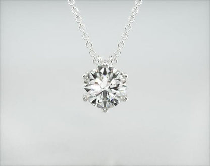 Colar Corrente Feminina Ouro18k Solitario Diamante Luxo Vieiras 50pontos | diamante, white | AUREA FINE JEWELRY