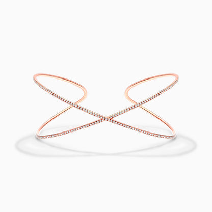 Pulseira Riviera dupla Feminina de ouro 18k diamantes Bracelete brilhantes