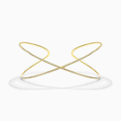 Pulseira Riviera dupla Feminina de ouro 18k diamantes Bracelete brilhantes