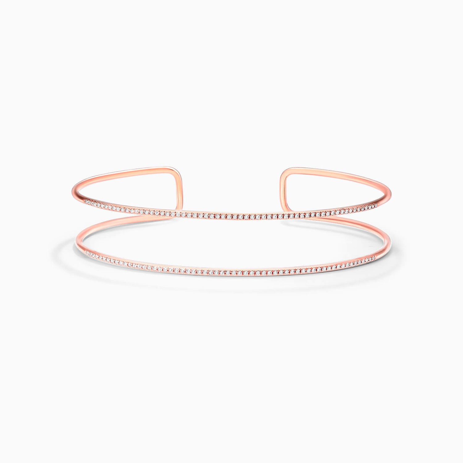 Pulseira Feminina de ouro riviera bracelete diamantes duplo