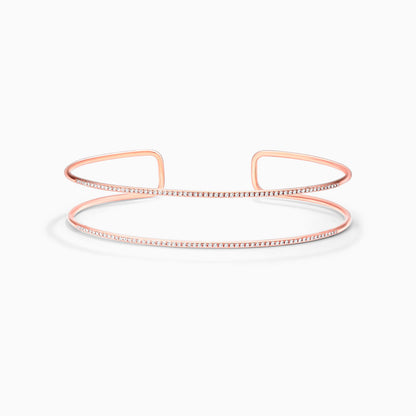 Pulseira Feminina de ouro riviera bracelete diamantes duplo