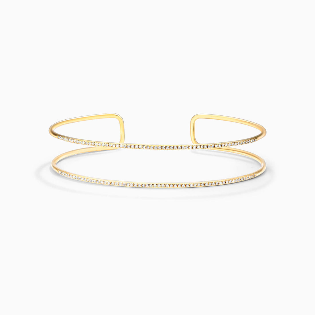 Pulseira Feminina de ouro riviera bracelete diamantes duplo