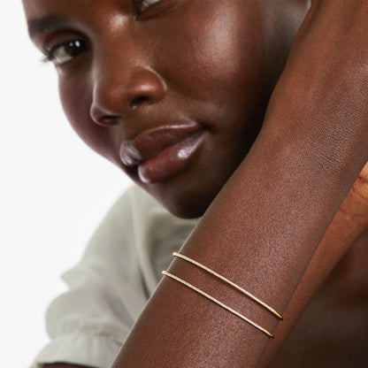 Pulseira Feminina de ouro riviera bracelete diamantes duplo